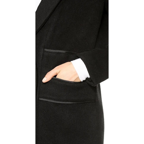 Joe's Jeans Soft Wool Blend One Button Sweater Coat Black M/L $289 Nwt - Picture 5 of 8